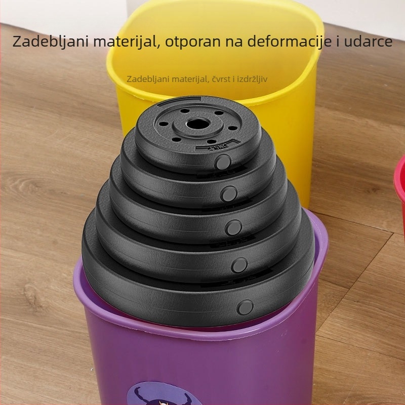 Kućni kvadratni plastični koš za smeće, bez poklopca, 5 L, ojačan dizajn