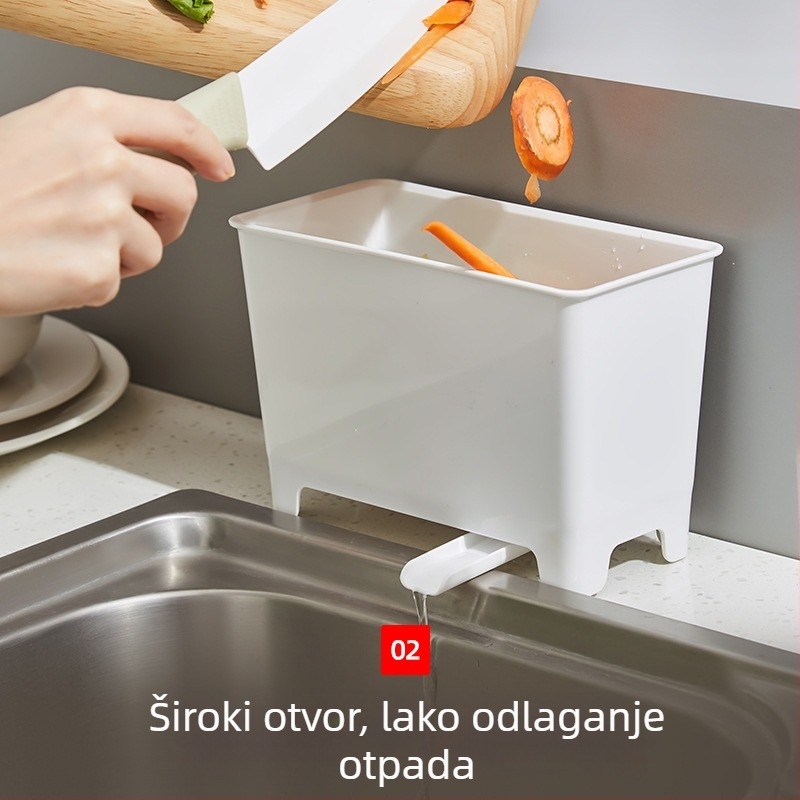 Kuhinjski odvodni koš pri sudoperu za ostatke hrane i juhe