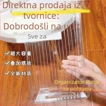 Kutija za stolnu pohranu s dijelovima za ladice, prozirna košarica, ogledalni ormarić za kozmetiku i toaletni stol