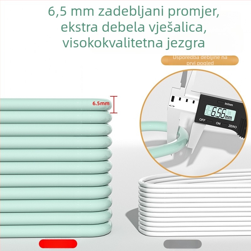 Široka i debela vješalica za odjeću, bez šavova, nano protuklizna, za prikaz u trgovini