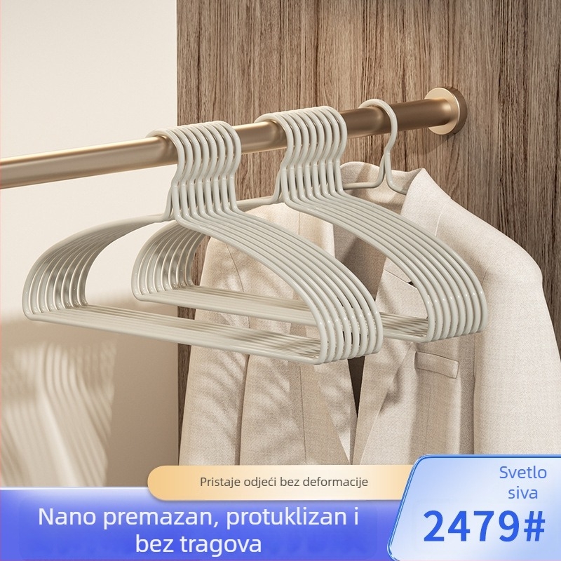 Široka i debela vješalica za odjeću, bez šavova, nano protuklizna, za prikaz u trgovini