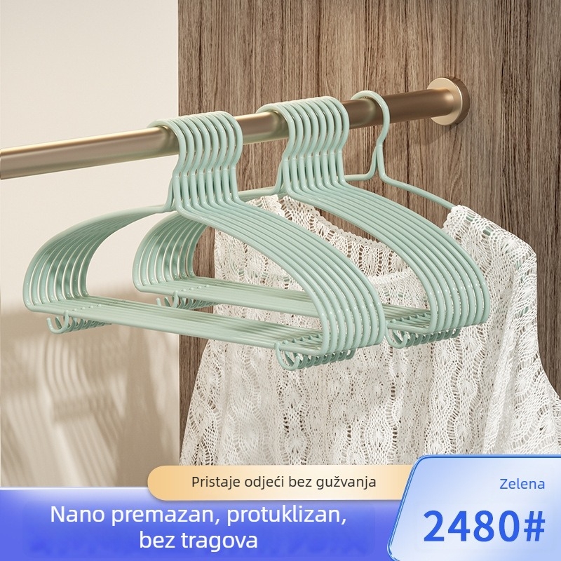 Široka i debela vješalica za odjeću, bez šavova, nano protuklizna, za prikaz u trgovini