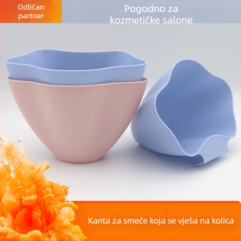 Viseći otpadni koš za kozmetički kolica, cilindrična plastična kanta