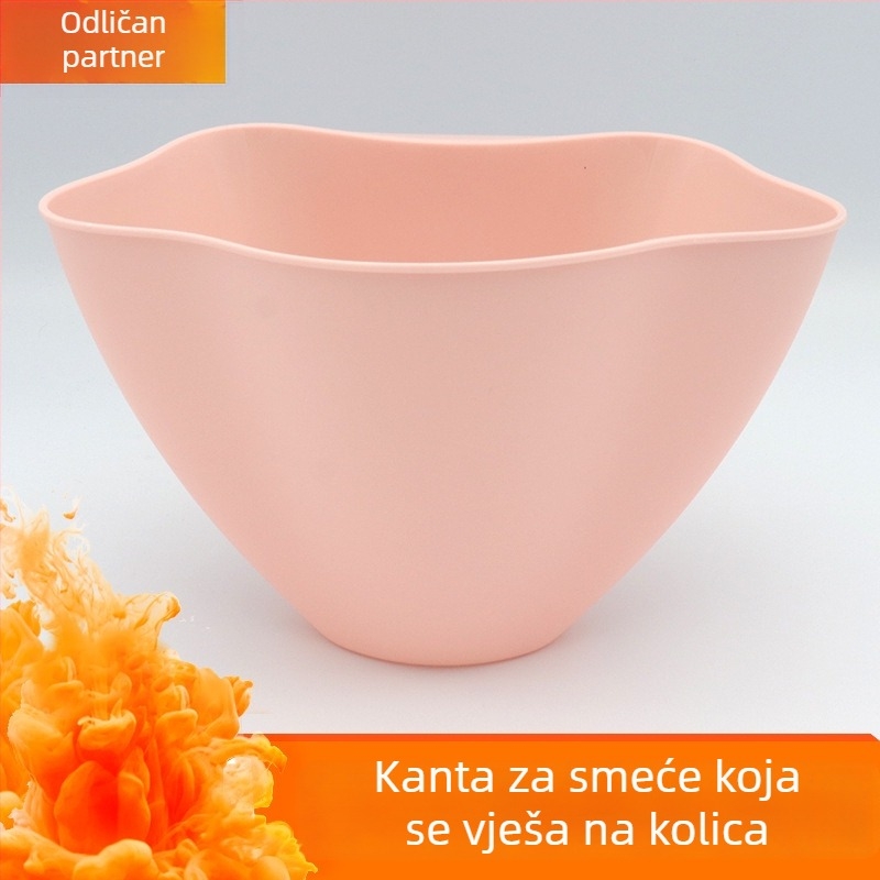Viseći otpadni koš za kozmetički kolica, cilindrična plastična kanta