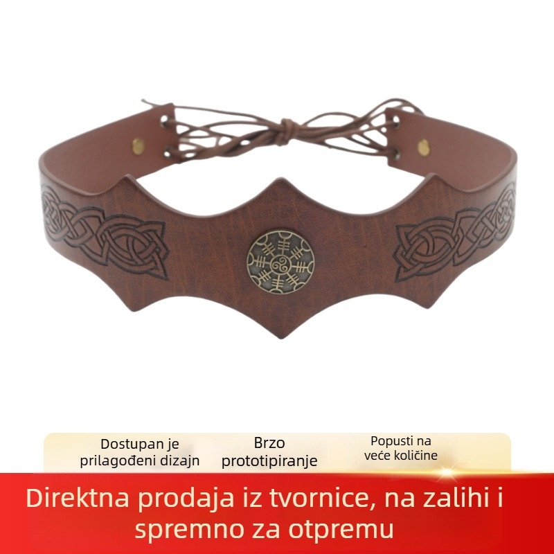 Srednjovjekovna čelenka s valovitim dizajnom, nordijskog Viking stila cosplay rekvizita