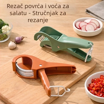 Višenamjenski plastični rezač za povrće i voće, za rezanje krastavaca, voća i luka