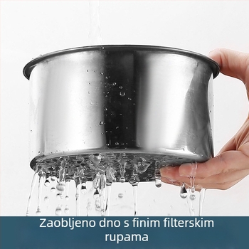 Koš za odvodnjavanje od nehrđajućeg čelika u obliku labuda za sudoper, viseći stalak za odvodnjavanje, odvajanje mokro-sucho, filtr za pranje povrća