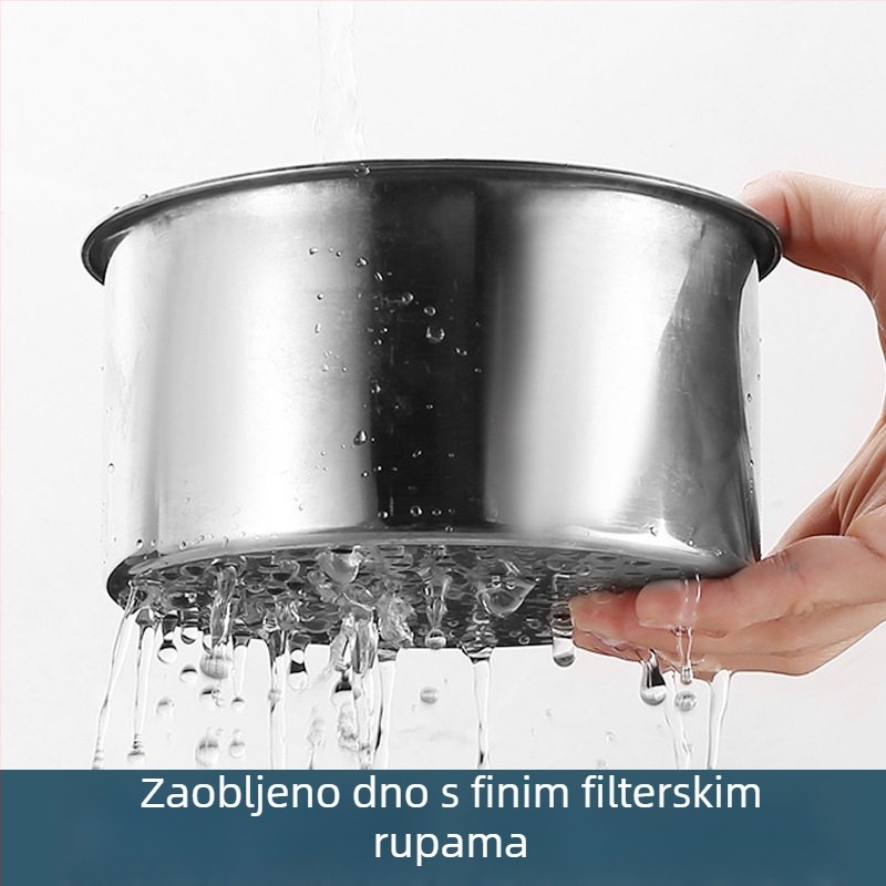 Koš za odvodnjavanje od nehrđajućeg čelika u obliku labuda za sudoper, viseći stalak za odvodnjavanje, odvajanje mokro-sucho, filtr za pranje povrća
