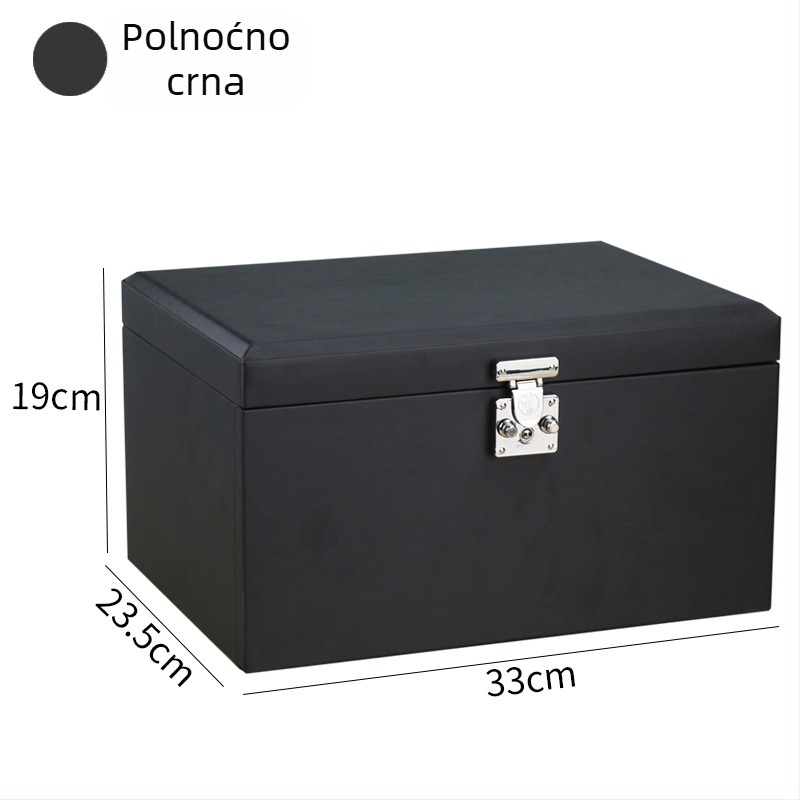 Prilagođena kutija za nakit visoke kvalitete za ogrlice i naušnice, elegantan.desktop skladište velike kapacitete, lagani luksuz