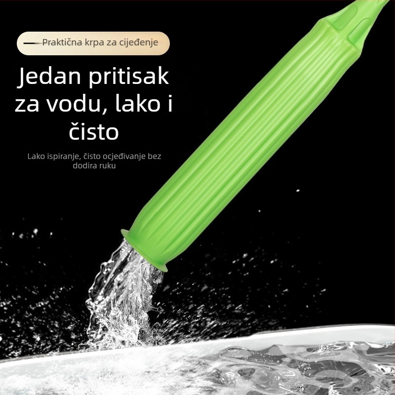 Mop za pod s okretljivom glavom, bez ručnog iscijeđivanja, za kućnu upotrebu, suho i mokro čišćenje