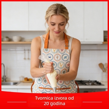 Prilagodljiva pamučna pregača s kućnim uzorkom, vodootporna, za odrasle, kuhinja i kućno čišćenje, unisex