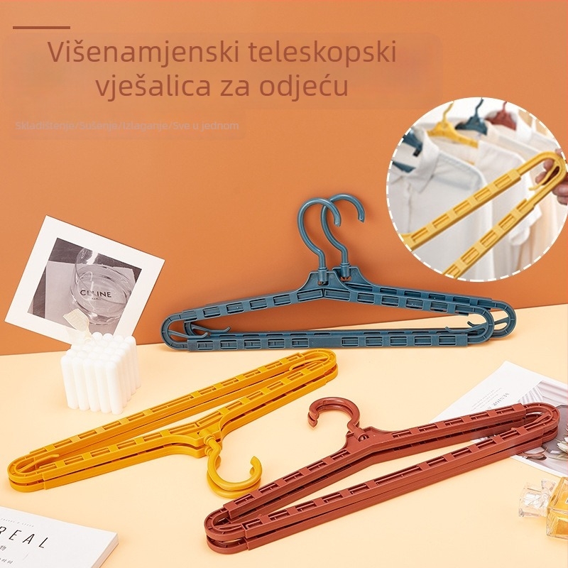 Proširiva vješalica za odjeću i produženi sušilo za odjeću, plastično, za posteljinu, navlake za jastuke i ručnike