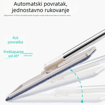 Plošni mop s okretljivom glavom za mokro i suho čišćenje