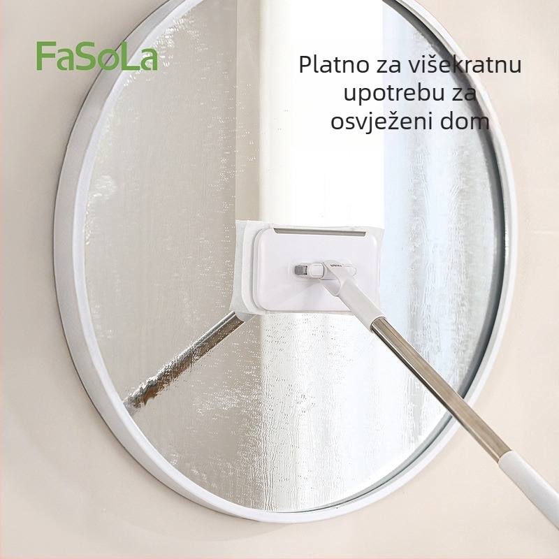 FaSoLa Višenamjenski mop s ponovo upotrebljivom krpom za lice, za podove i staklene površine