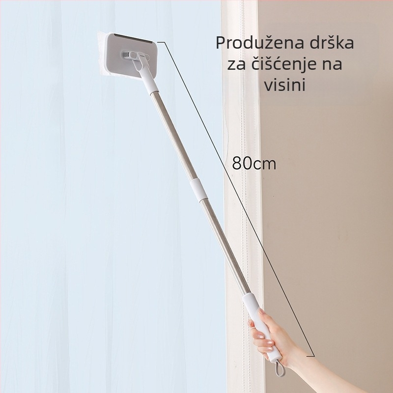 FaSoLa Višenamjenski mop s ponovo upotrebljivom krpom za lice, za podove i staklene površine