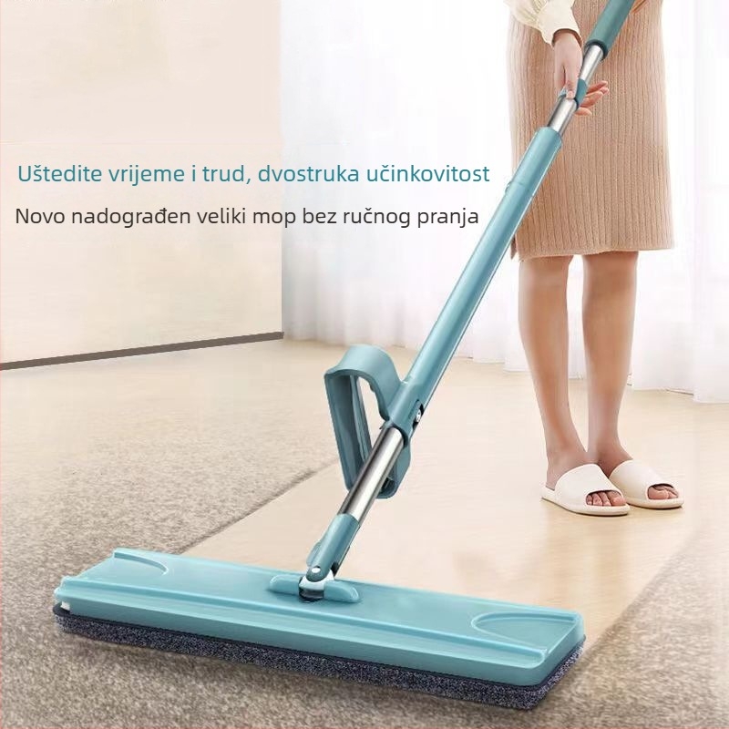 1,5 m veliki mop bez potrebe ručnog pranja, lijeni mop, kućanski mop od nehrđajućeg čelika
