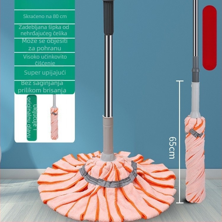 Bez dodira mop za kućnu upotrebu, rotirajući mop s automatskim iscijeđivanjem, mikrofiber mop za pod