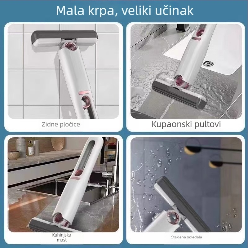 Višenamjenski mini stolni mop, ručno bez dodirivanja, spužva za upijanje vode za kupaonu, WC i kuhinju