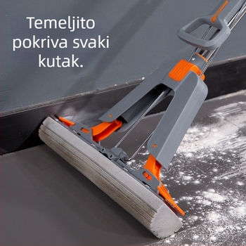 Jiejiele sklopivi mop s PVA spužvom za suho i mokro čišćenje, bez dodira, jednim prolazom