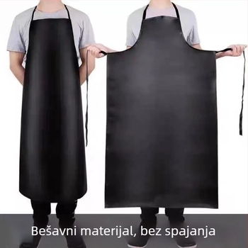 Pregača s naramenicama od PU kože, vodootporna i otporna na ulje, produžene dužine, kuhinja, za muškarce i žene