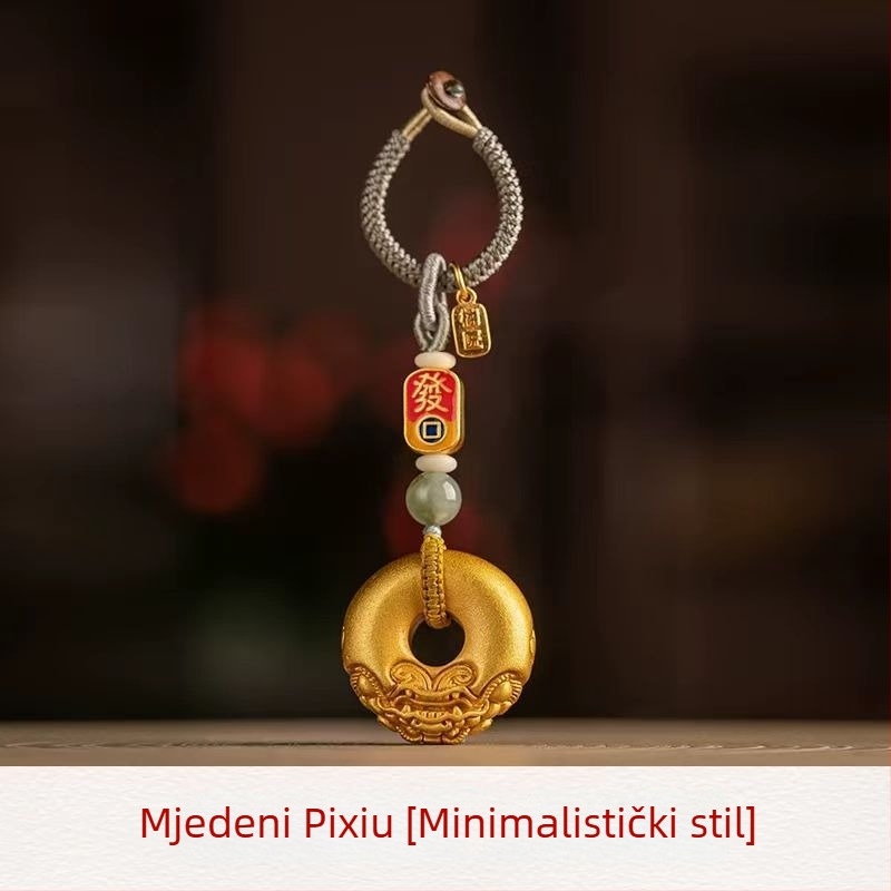 Privjesak za ključeve u kineskom stilu, motiv sreće, ručno izrađeni auto privjesak