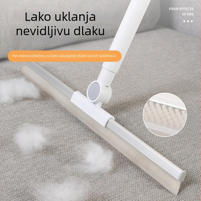 Teleskopska podna strugalica s 180° rotirajućom glavom, metla i mop, velika glava strugalice za učinkovito čišćenje