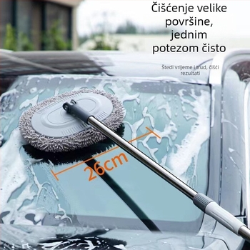 Set četkica za pranje automobila s mekanim vlaknima i teleskopskom dugom ručkom