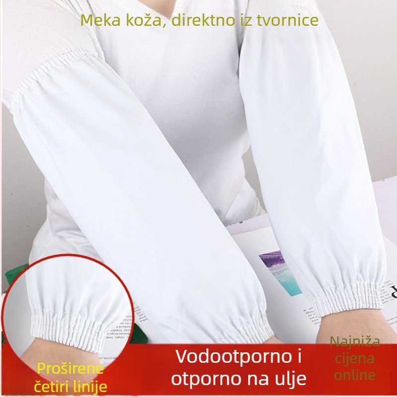 Debeli, otporni na habanje i vodootporni kožni rukavi za odrasle, kuhinjski PU rukavi protiv ulja.