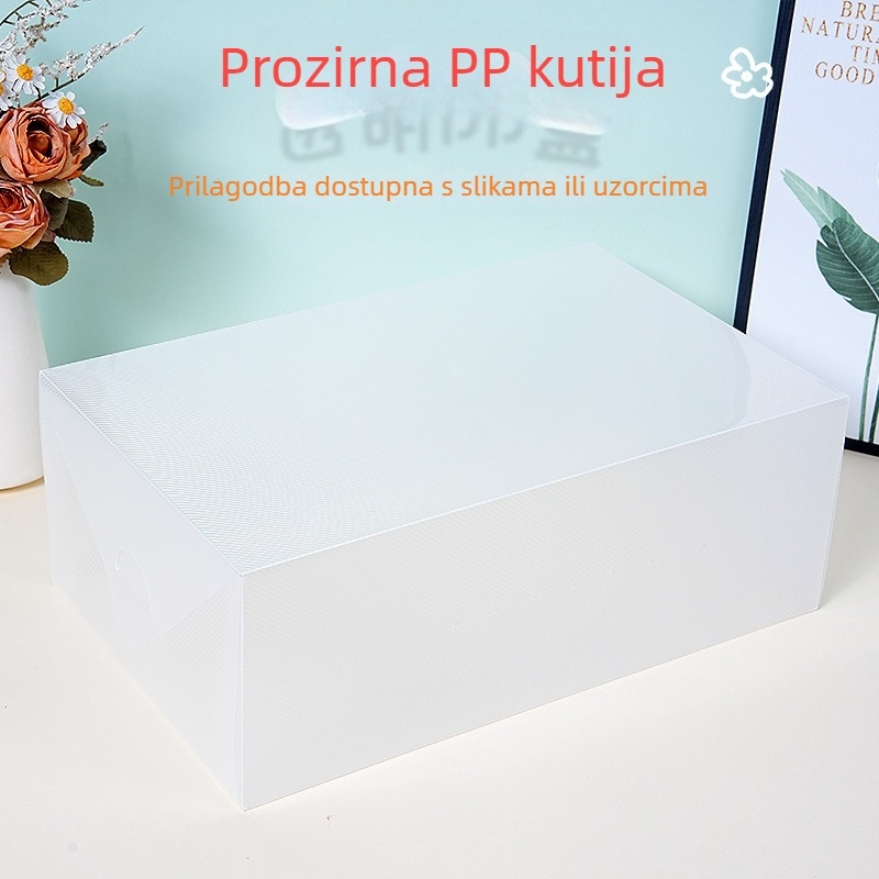 Prilagodljiva PP prijenosna kutija za pohranu s pregradama i zaštitom od prašine, za donje rublje, cipele i dodatke, s logotipom po narudžbi