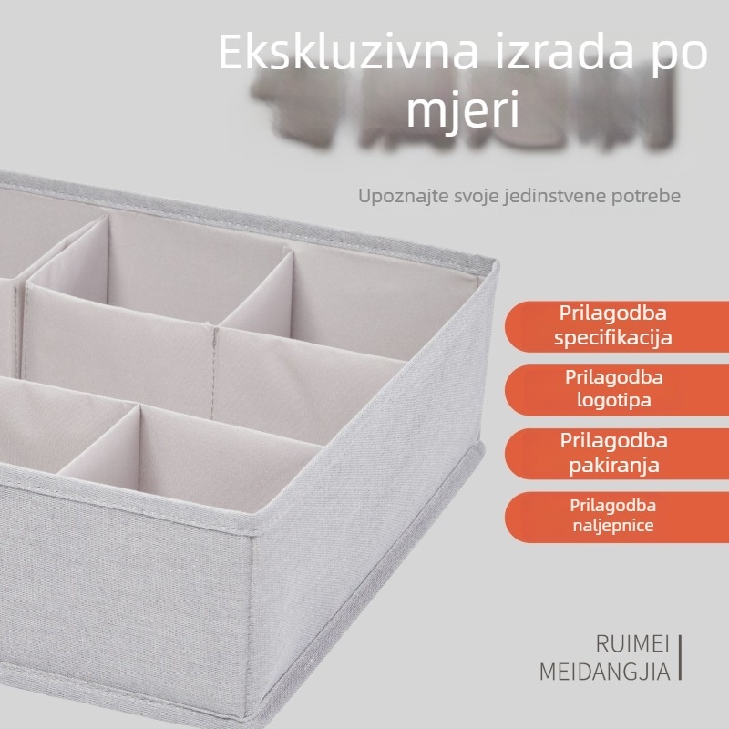 Podesiva sklopiva kutija za pohranu odjeće i donjeg rublja, organizator ladice s pregradama, modernog minimalističkog stila