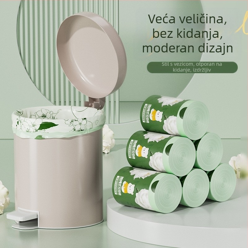 Smeće vreća s mirisom kamelije, ekstra debela, velika rola, perforirana, kuhinjska torba za kućanstvo, kontrola mirisa