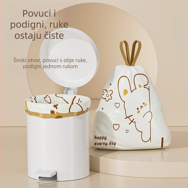 Smeće vreća s mirisom kamelije, ekstra debela, velika rola, perforirana, kuhinjska torba za kućanstvo, kontrola mirisa