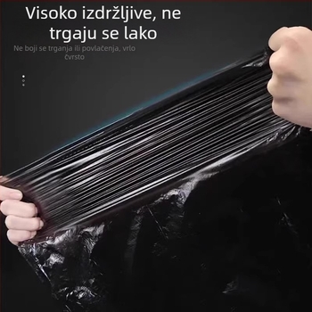 Crne čvrste vreće za kućni smeće, srednje–velike, višekratne uporabe, kuhinjske vreće u stilu prsluka