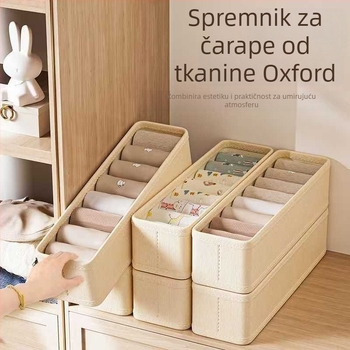 Kutija za pohranu donjeg rublja i čarapa, organizator za garderobu, Oxford tkanina, tri u jedan