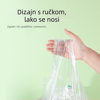 Crne vreće za otpad s ručkama, za kućnu upotrebu, kuhinju i studentski dom