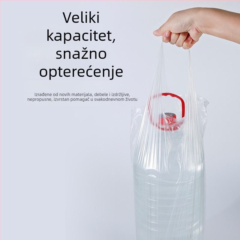 Crne vreće za otpad s ručkama, za kućnu upotrebu, kuhinju i studentski dom