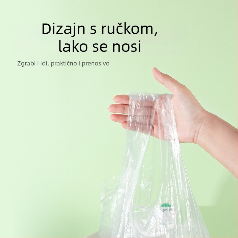 Crne vreće za otpad s ručkama, za kućnu upotrebu, kuhinju i studentski dom