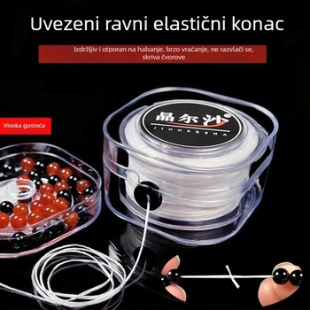 Elastična najlonska užad za navlačenje kristalnih perli i narukvica, otporna nit za budističke perle