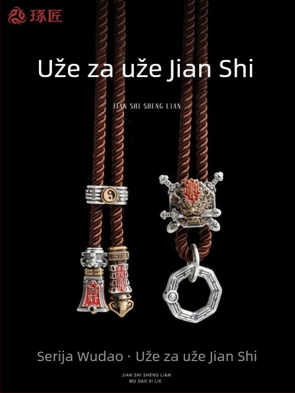 Guofeng originalni šnurnasti nakit - pletena ogrlica sa kopčom i kaišem, DIY ručno izrađeni dodatak od užadi