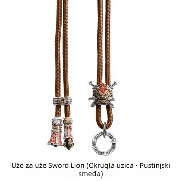 Guofeng originalni šnurnasti nakit - pletena ogrlica sa kopčom i kaišem, DIY ručno izrađeni dodatak od užadi