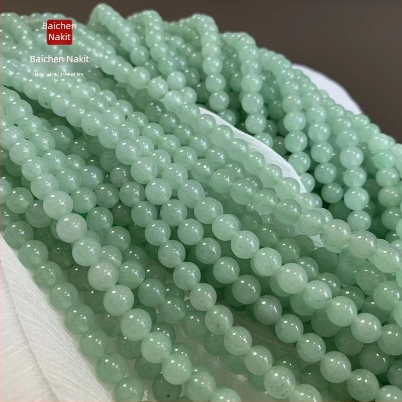Prirodne ledeno prozirne jade perle s zlatnim vlaknima, bijele okrugle perle, polugotovi dugi trak za DIY narukvicu, zelene i ljubičaste Tian Shan perle