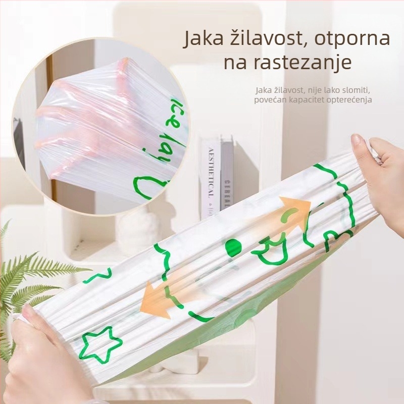 Proširene, debele vreće za smeće sa šnurnim zatvaranjem, jednokratne, za studentski dom