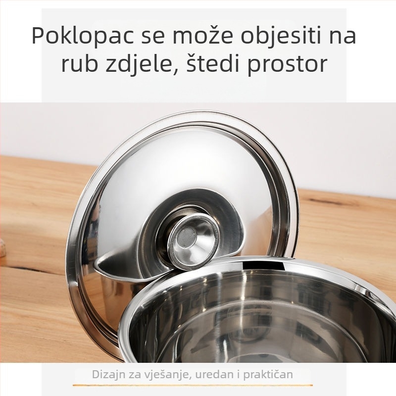 Spremnik od nehrđajućeg čelika za začine s poklopcem, posuda za sol i posudica za okuse za kuhinju