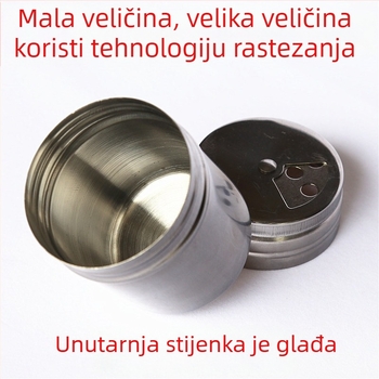 Nehrđajući čelični spremnik za začine i papar, bočica za čačkalice, kapica s tri otvora — dodatak za roštilj