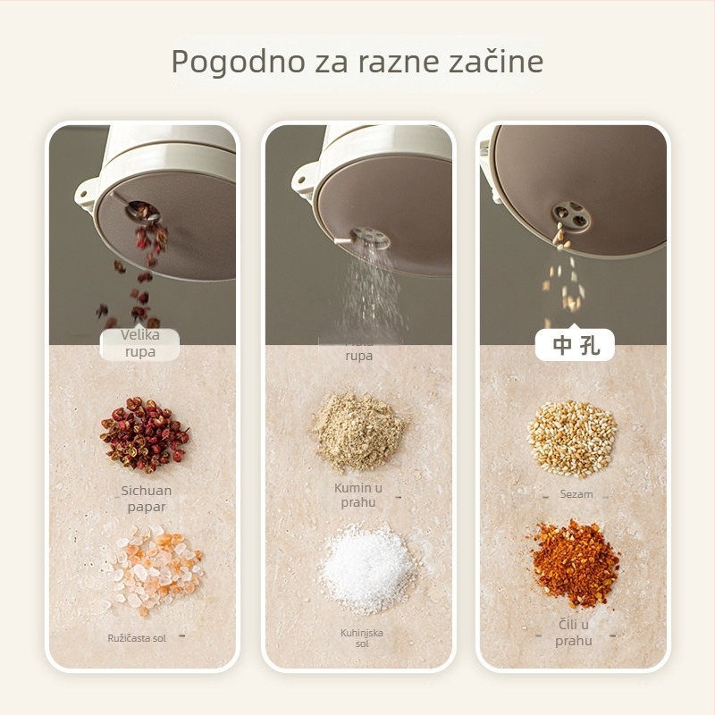 Kuhinjski set posuda za začinske – zatvoren, otporan na vlagu, posuda za sol, shaker za začine i spremnik za začine