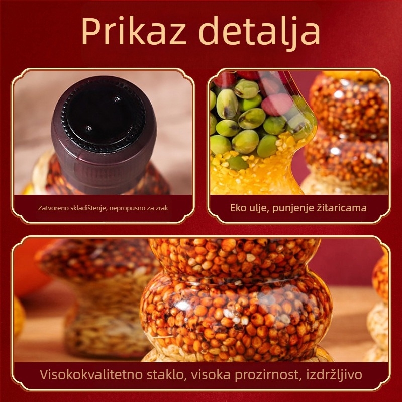 Staklena geometrijska ukras za novi dom, kineski stil – figurica žitarica