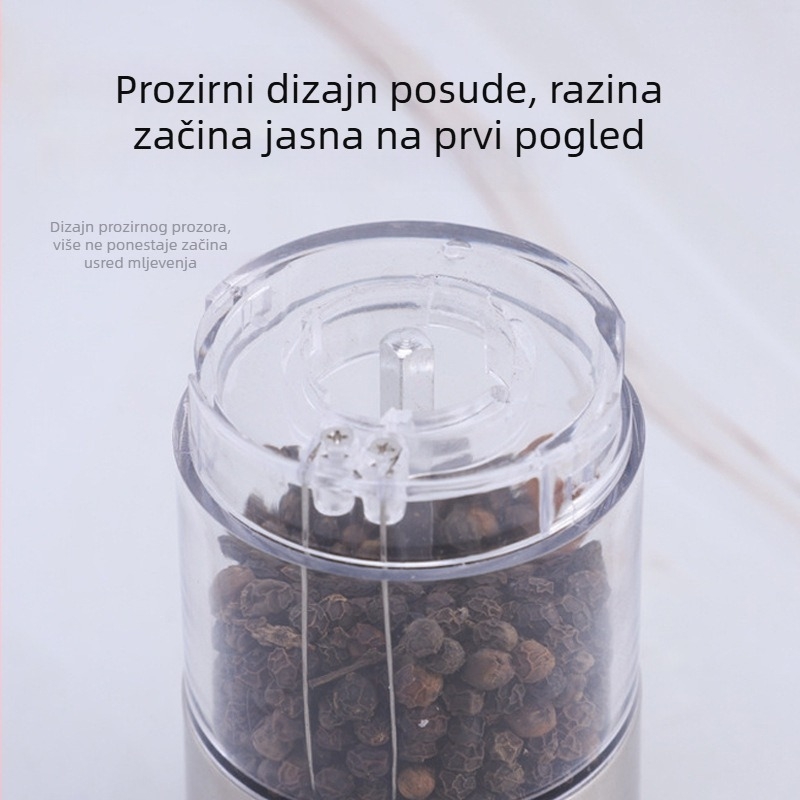 Nehrđajući čelični mlin za papar i mlin za kavu s višenamjenskom posudom za začine u kuhinji