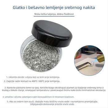 Tavidlo za zavarivanje nakita i srebrni lemiti prašak – materijali za zavarivanje prstena i ogrlica, DIY popravak metala