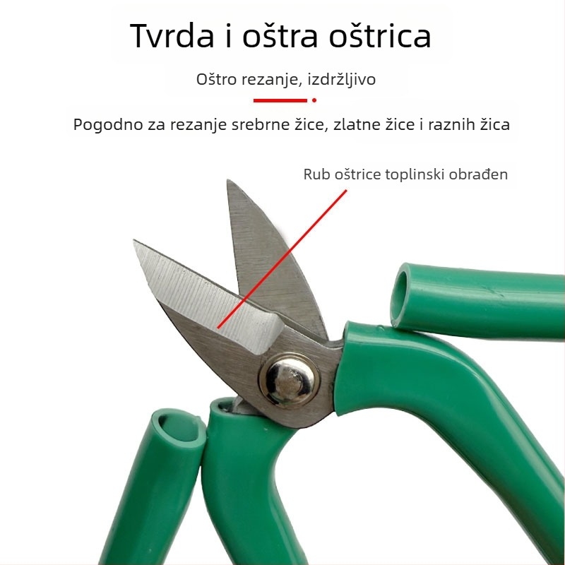 Nožice za nakit od zlata i srebra, kratko vrh i zelena drška, snažne kućne škare, kliješta za rezanje bakrenih žica, alati zlatara