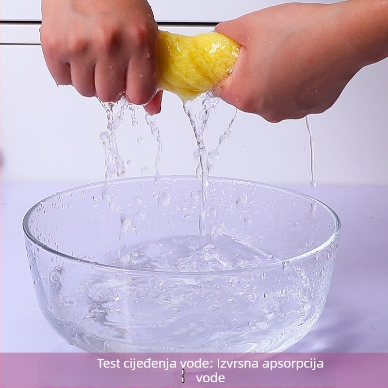 Krpa za suđe od drvenih vlakana, 25×25 cm, otporna na masnoću, bez dlačica, vrlo upijajuća